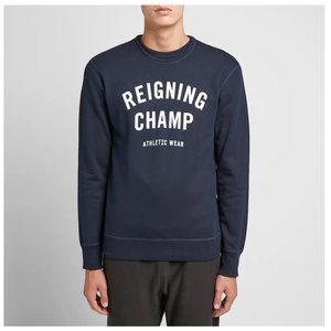 Reigning Champ Navy Gym Logo Crewneck Sweatshirt Medium